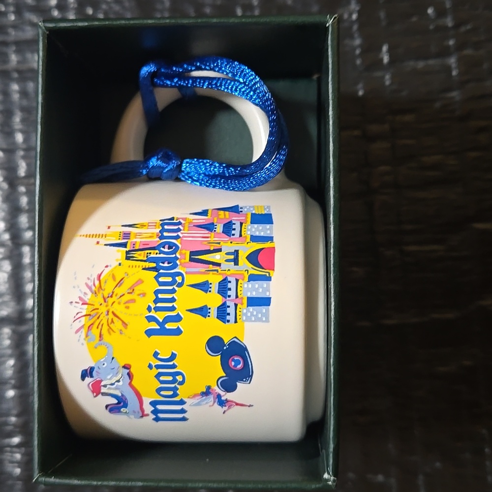 Disney Parks Starbucks Discovery There Magic Kingdom Ornament 2 oz Expre…